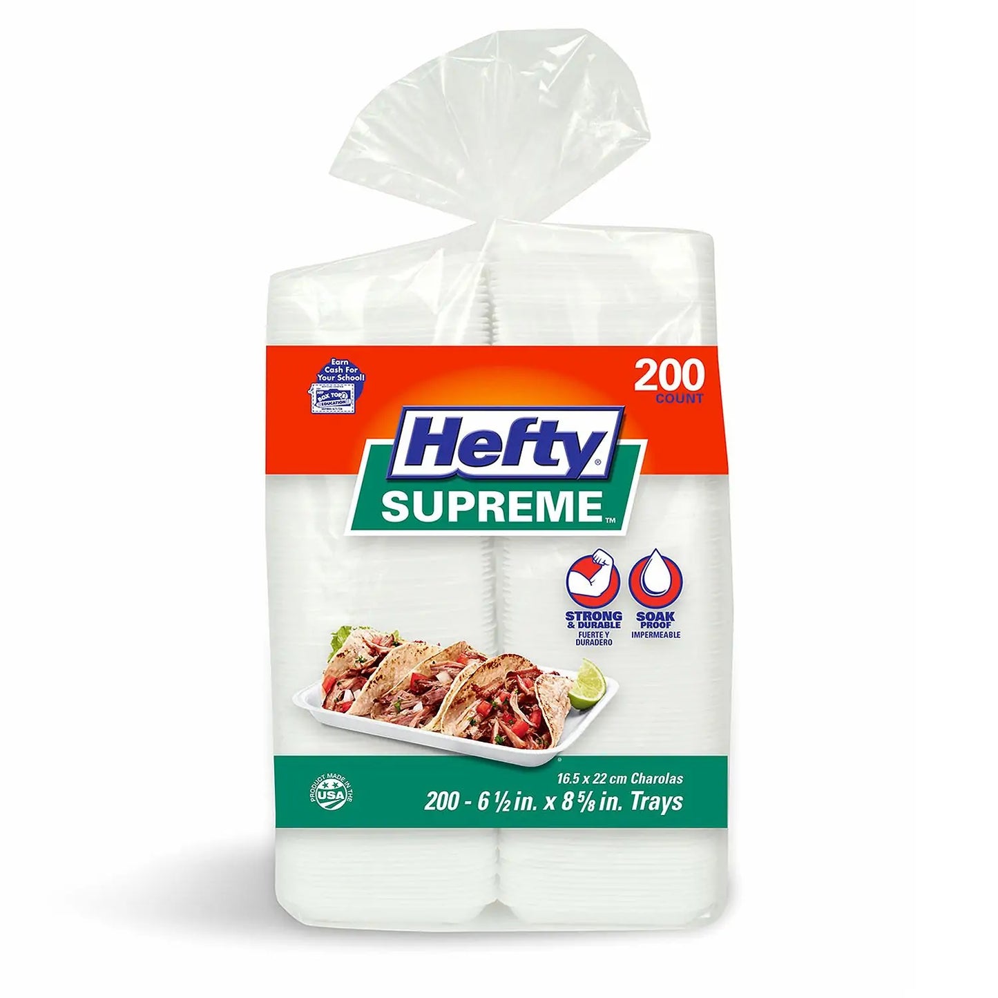 Hefty Foam Charola Trays (200 Ct.)