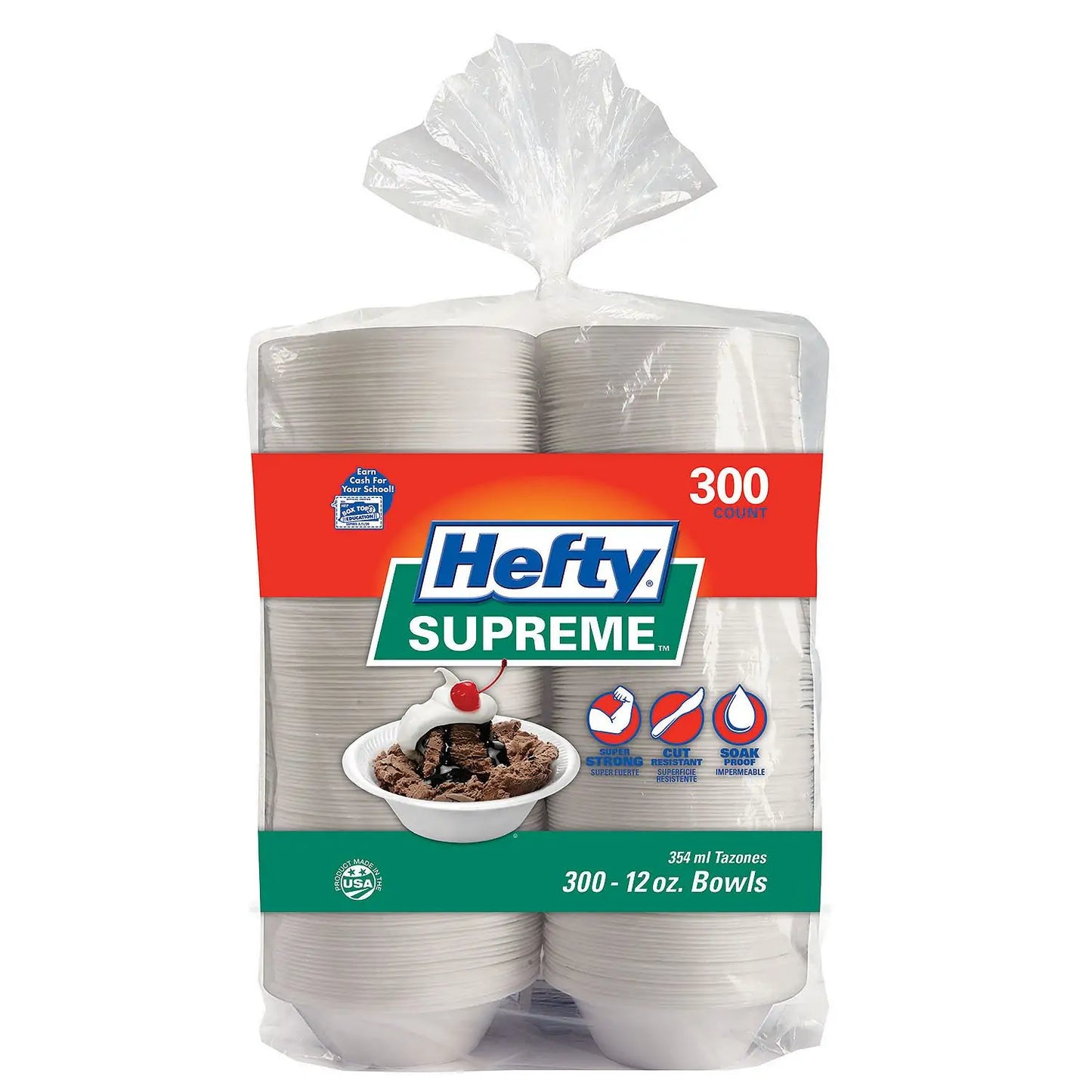 Hefty Supreme Foam Bowls Heavyweight, 12 Oz. (300 Ct.)
