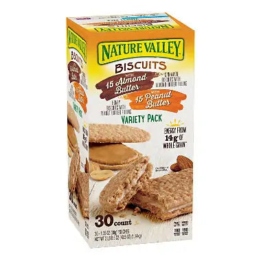 Nature Valley Biscuit Sandwich Almond Butter & Peanut Butter Variety Pack
