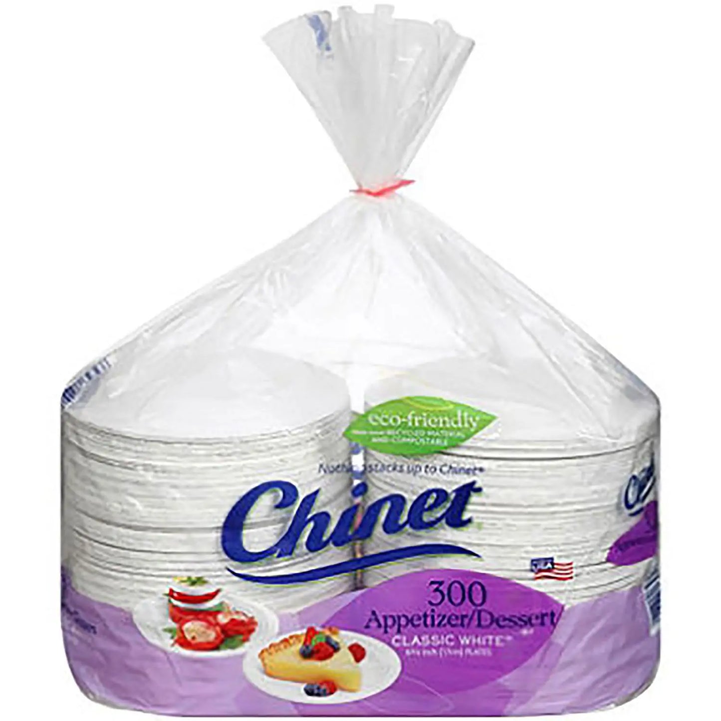Chinet Classic White 6.75 Appetizer & Dessert Plates (300 Ct.)