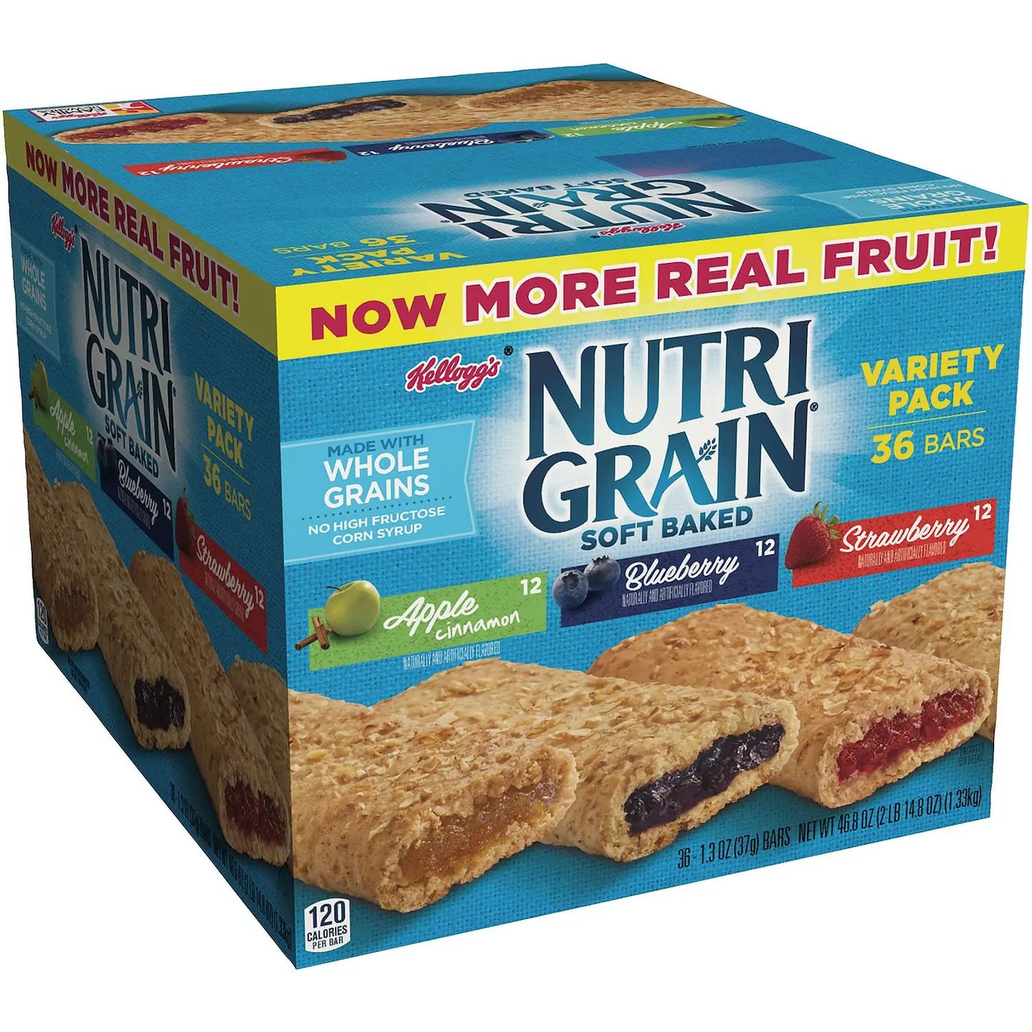 Kellogg's Nutri-grain Bars Variety Pack (1.3 Oz. Bar, 36 Ct.)