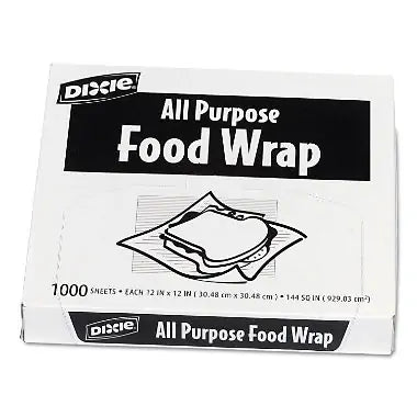 Dixie - All Purpose Food Wrap, 12" X 12" - 1,000 Sheets