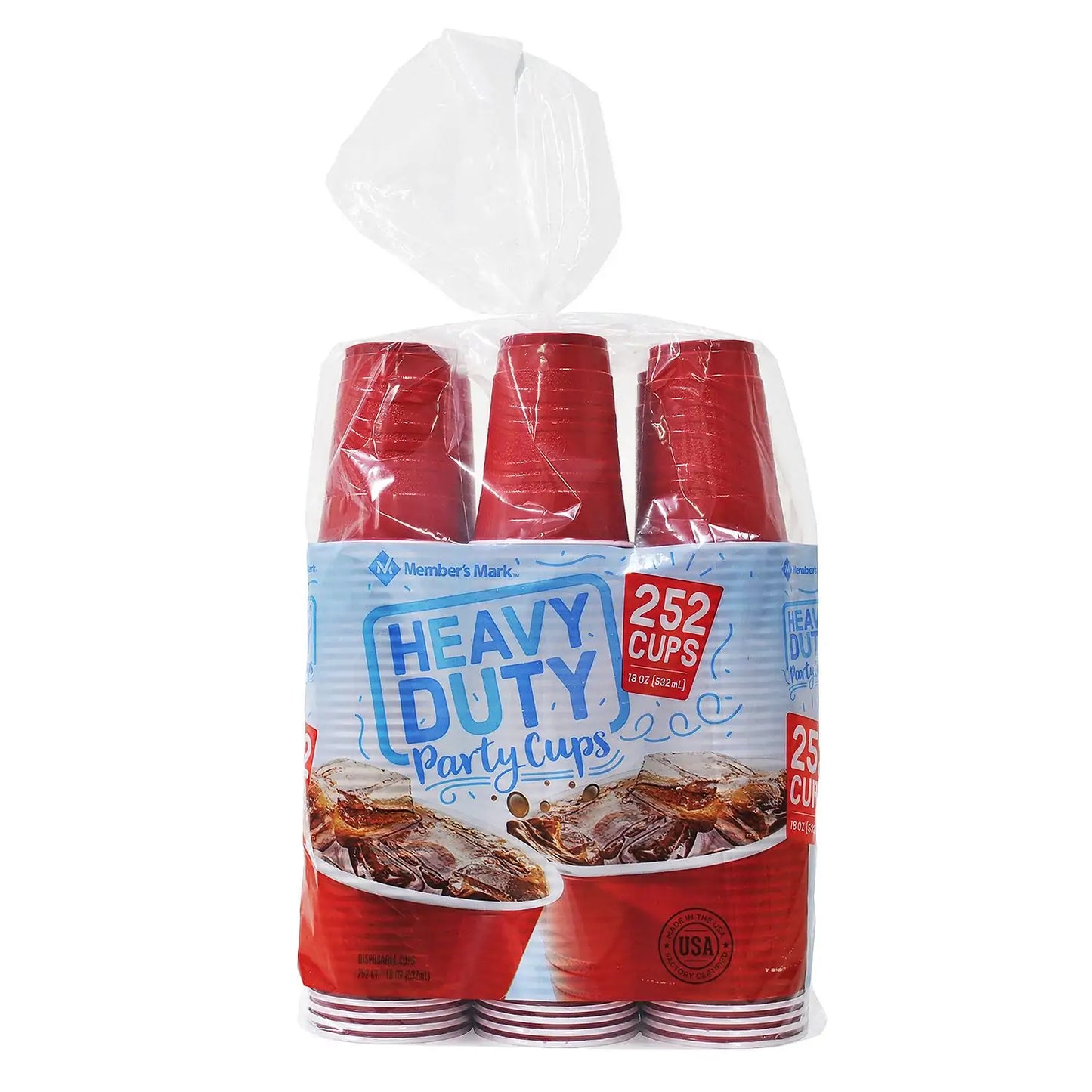 Member's Mark Heavy-duty Red Cup (18 Oz., 252 Ct.)