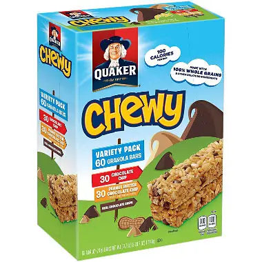 Quaker Chewy Granola Bars Variety Pack (60 Pk.)