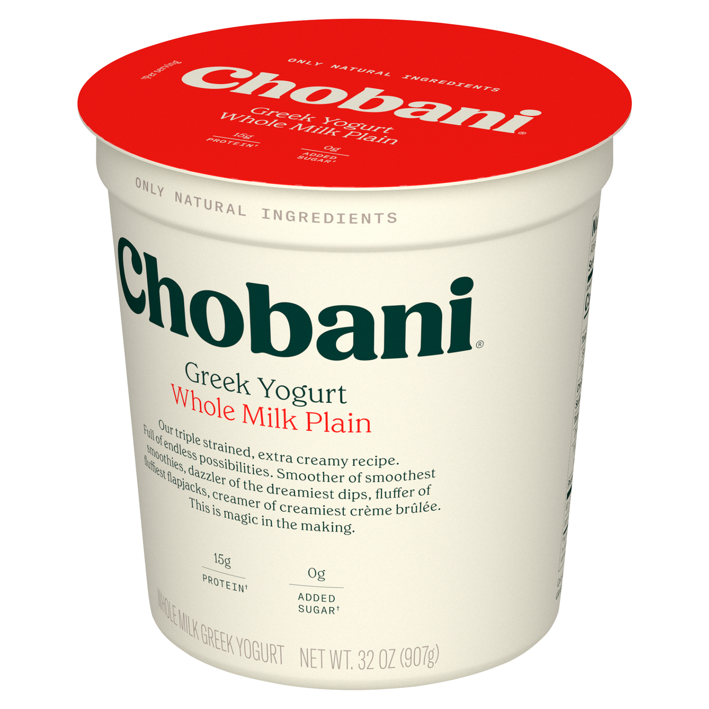 Chobani greek yogurt whole milk plain 32OZ