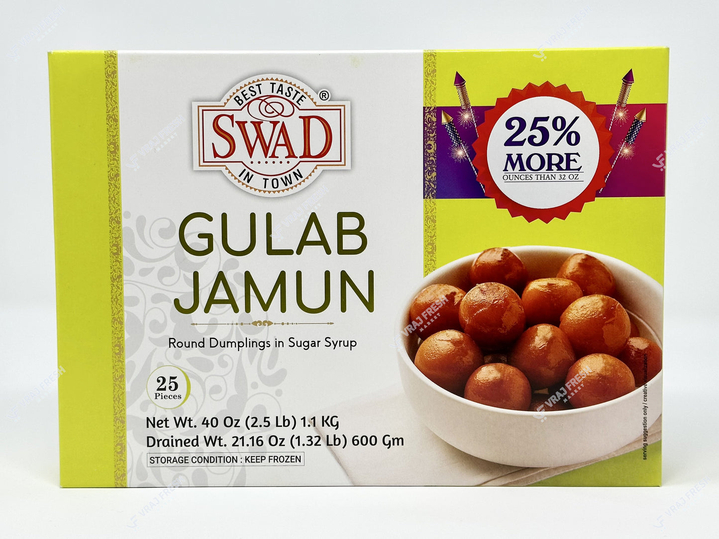Swad Gulab Jamun (1kg 35.30Oz)