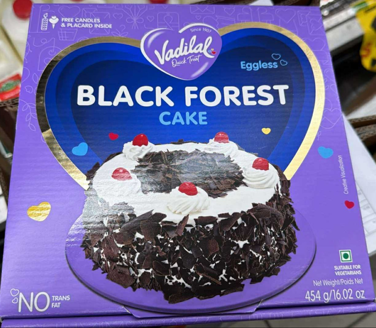 Vadilal Black Forest Cake 454gm