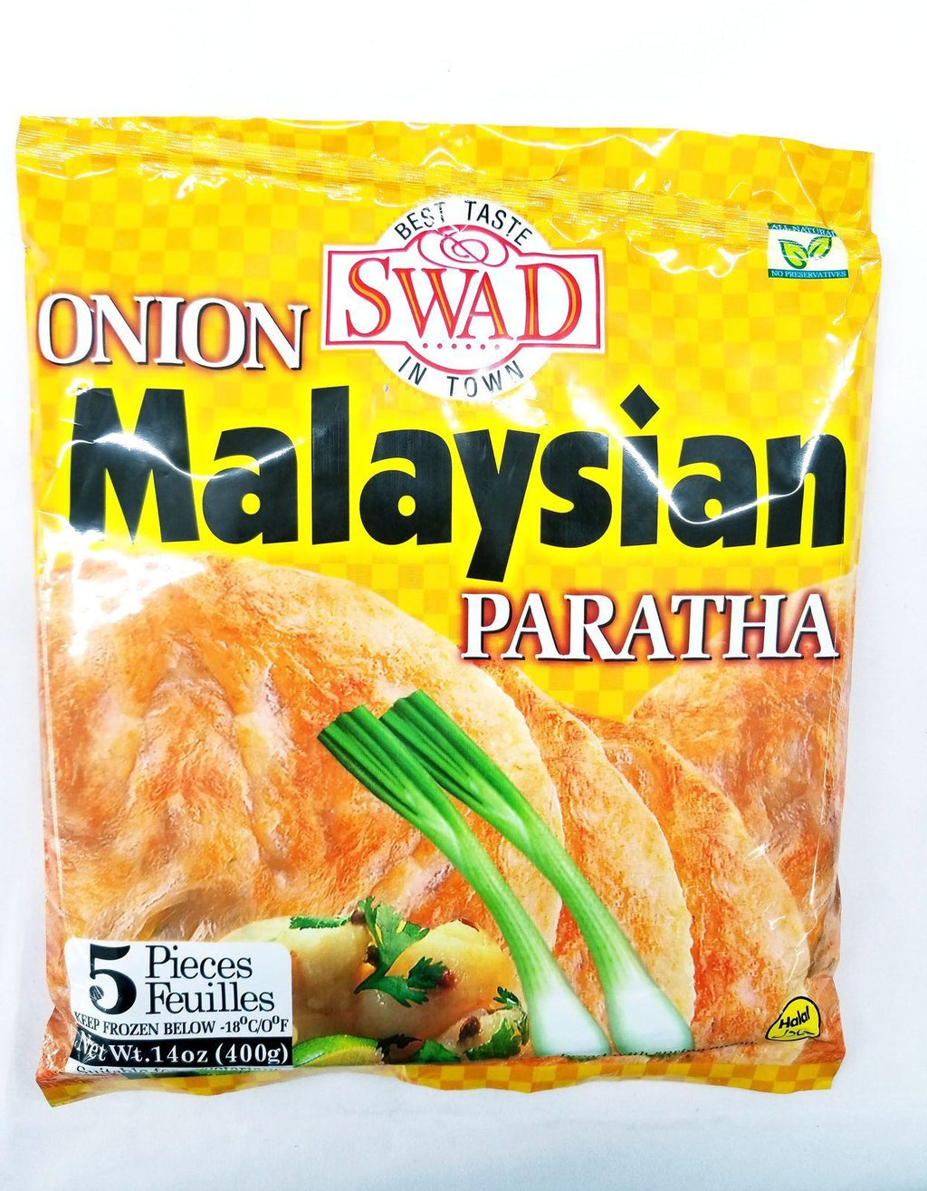 Swad Onion Malaysian Paratha 5 Pcs (400g 14Oz)