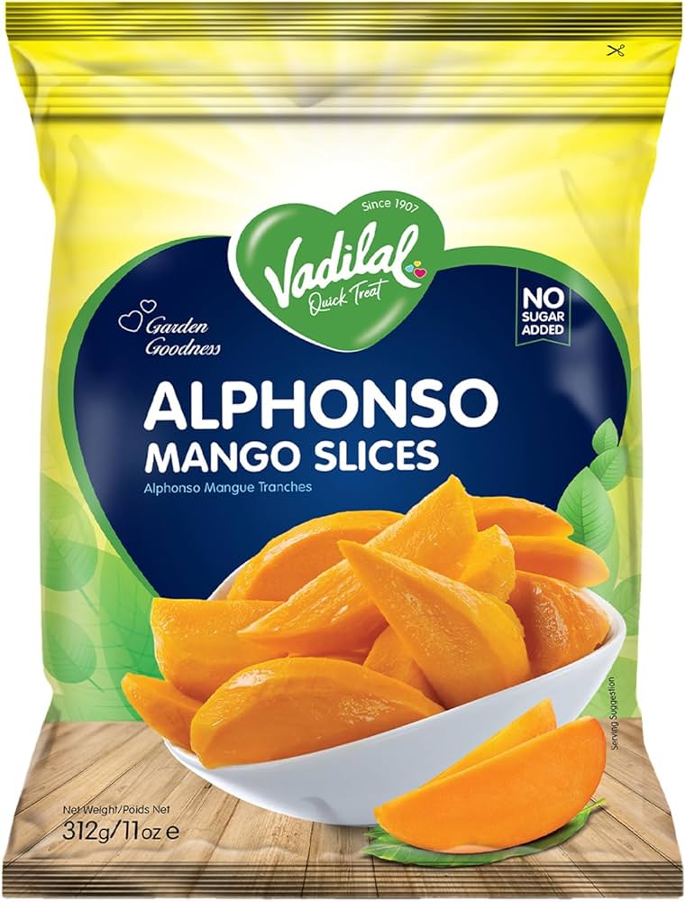 Vadilal Alphonso Mango slices, 312gm