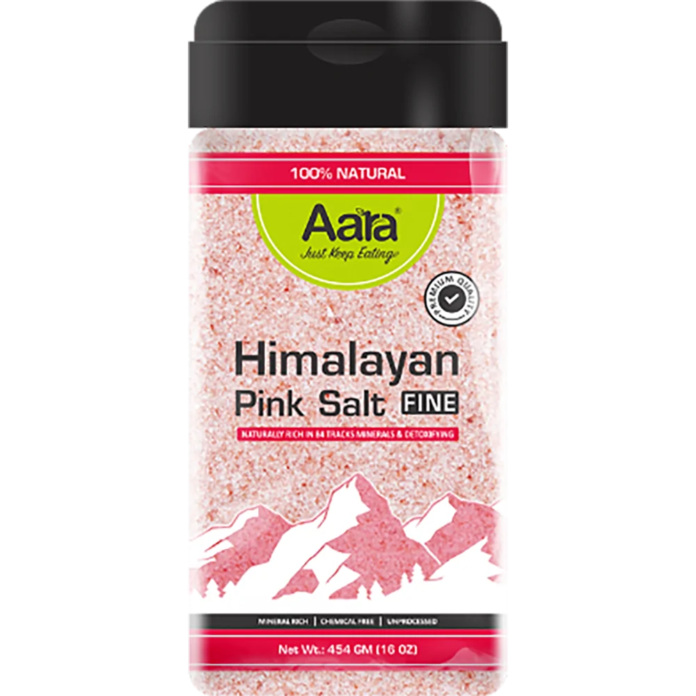 Aara Himalayan Pink Salt Fine Powder (1 LB - 454 GM)