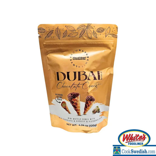BeeMax Dubai Chocolate Mini Waffle Cones 120g