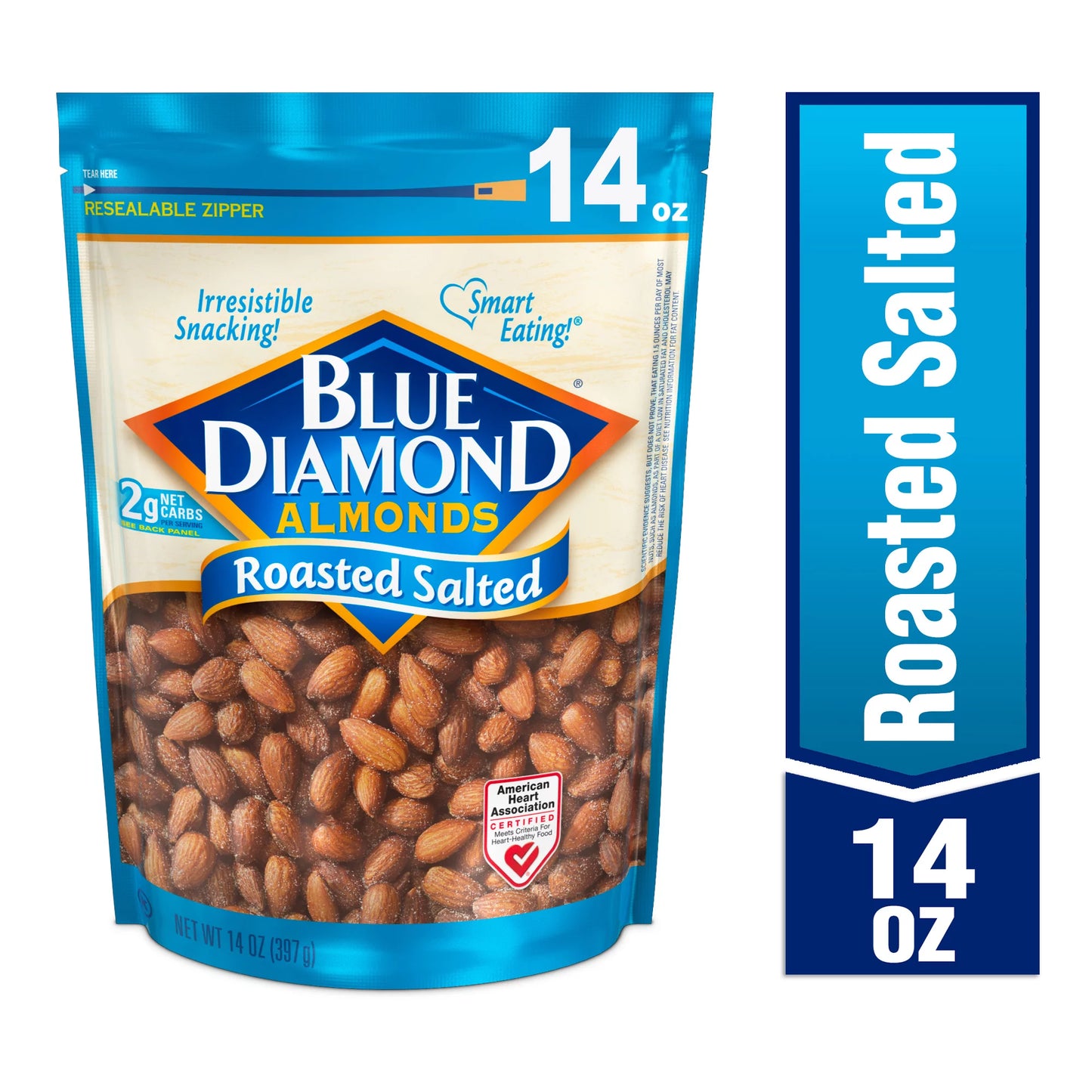 Blue Diamond Almonds Roasted Salted, 14 oz