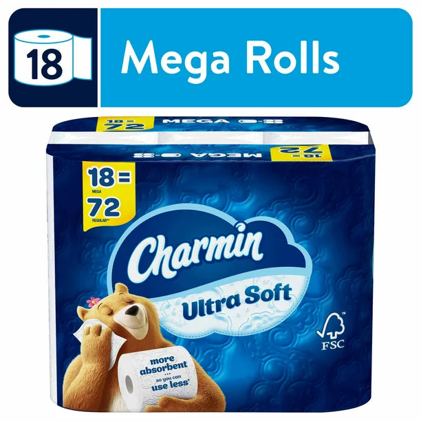 Charmin Ultra Soft Toilet Paper, 18 Mega Roll