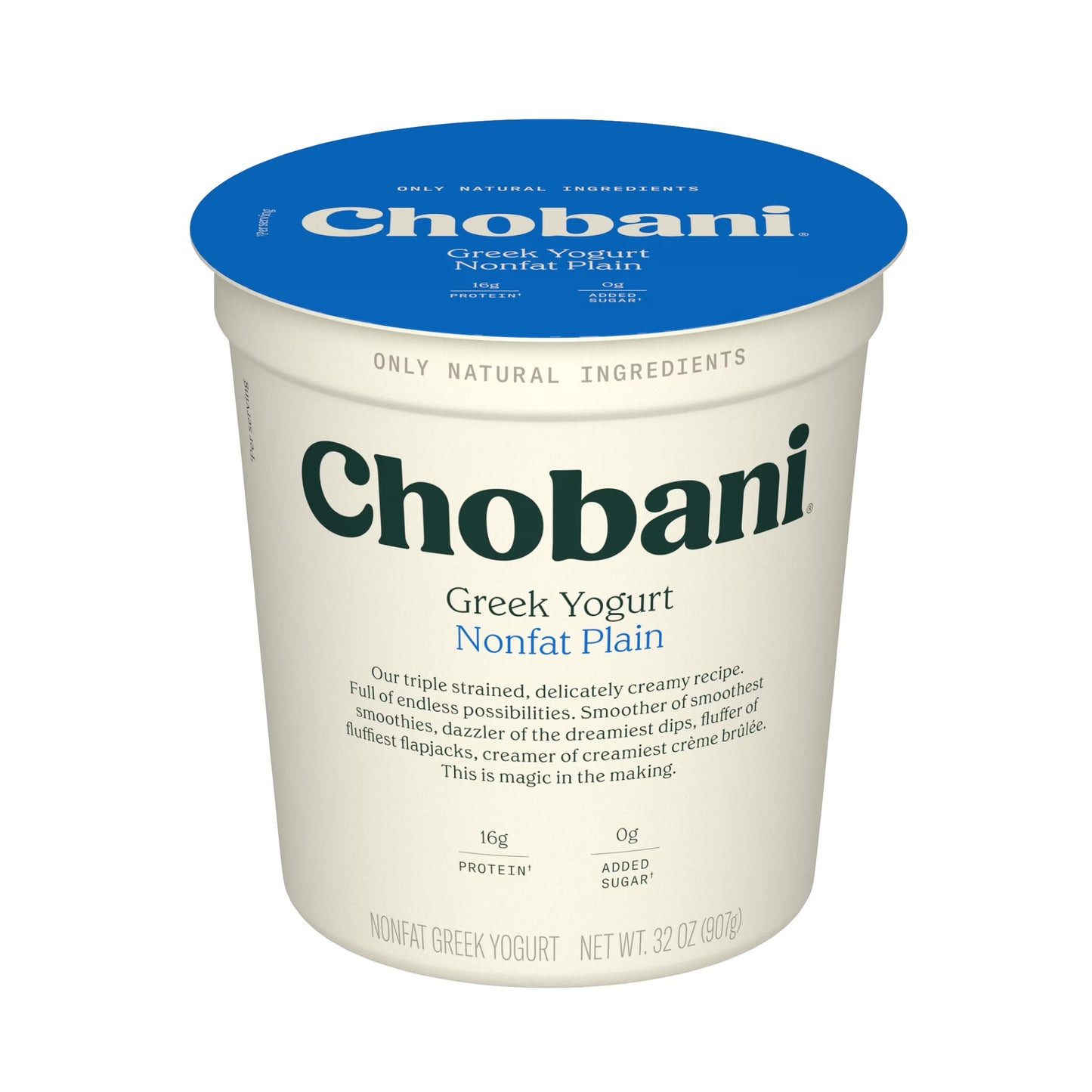 Chobani greek yogurt nonfat plain 32OZ