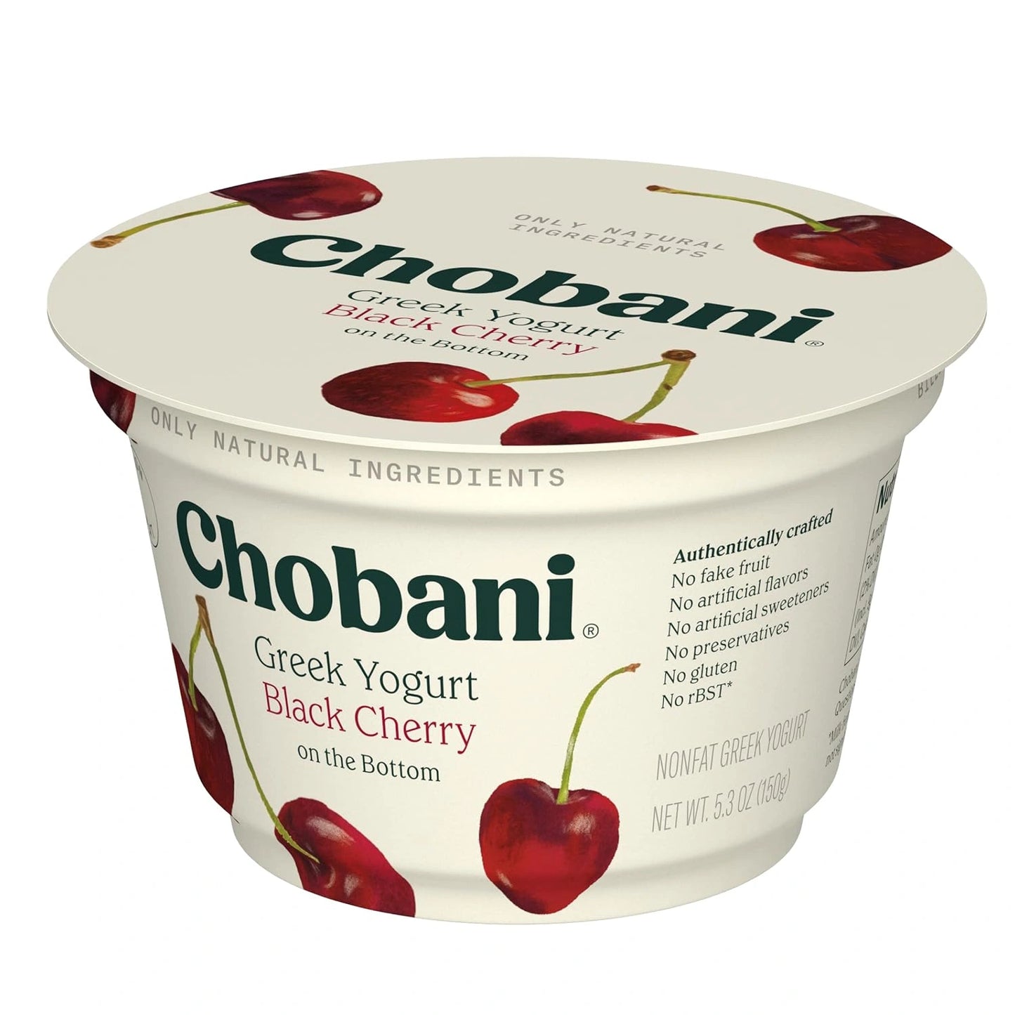 Chobani Greek Yogurt 0% Milk Fat Black Cheery 5.3oz