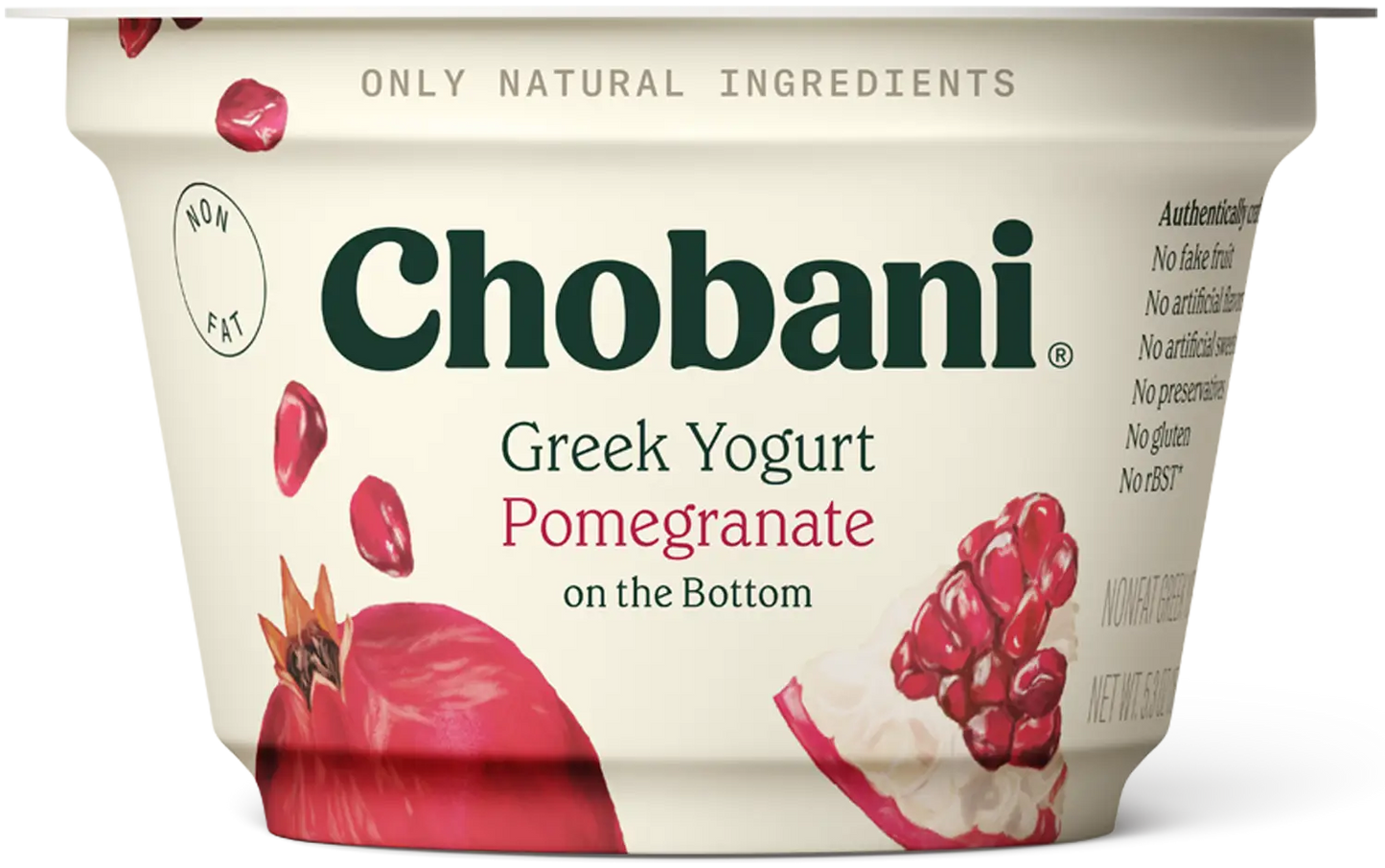Chobani Greek Yogurt 0% Milk Fat Pomegranate 5.3oz