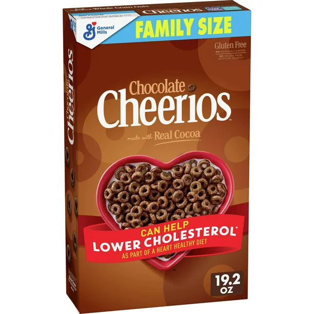 Chocolate Cheerios, Heart Healthy Cereal, 19.2 OZ Family Size Box