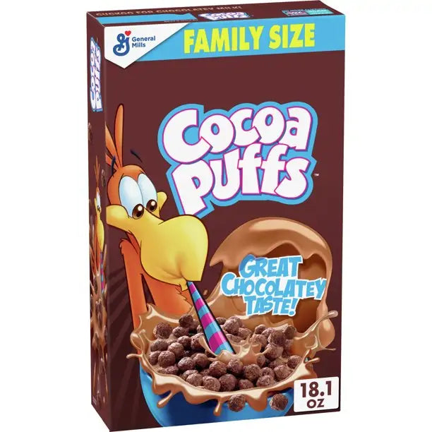 Cocoa Puffs, Chocolate Breakfast Cereal with Whole Grains, 18.1 oz