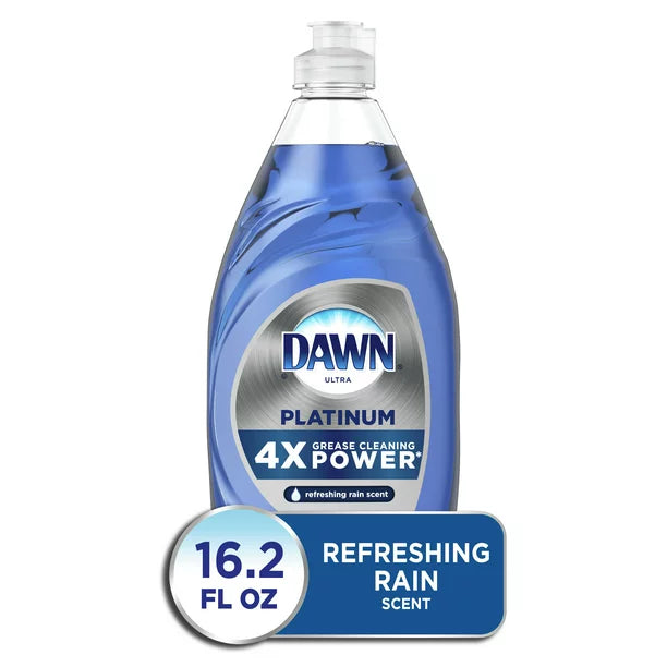 Dawn Platinum Dishwashing Liquid Dish Soap, Refreshing Rain Scent, 16.2 fl oz