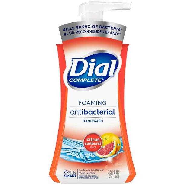 Dial Complete Antibacterial Foaming Hand Wash, Citrus Sunburst, 7.5 fl oz