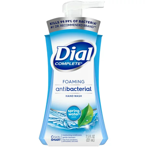 Dial Complete Antibacterial Foaming Hand Wash, Spring Water, 7.5 fl oz