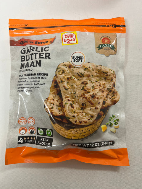Laxmi Garlic Butter Naan 12 pcs (1.02kg 36Oz)