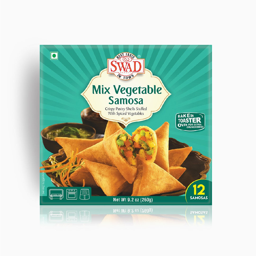 Swad Mix Vegetable Samosa 12 pcs (260g 9.2Oz)