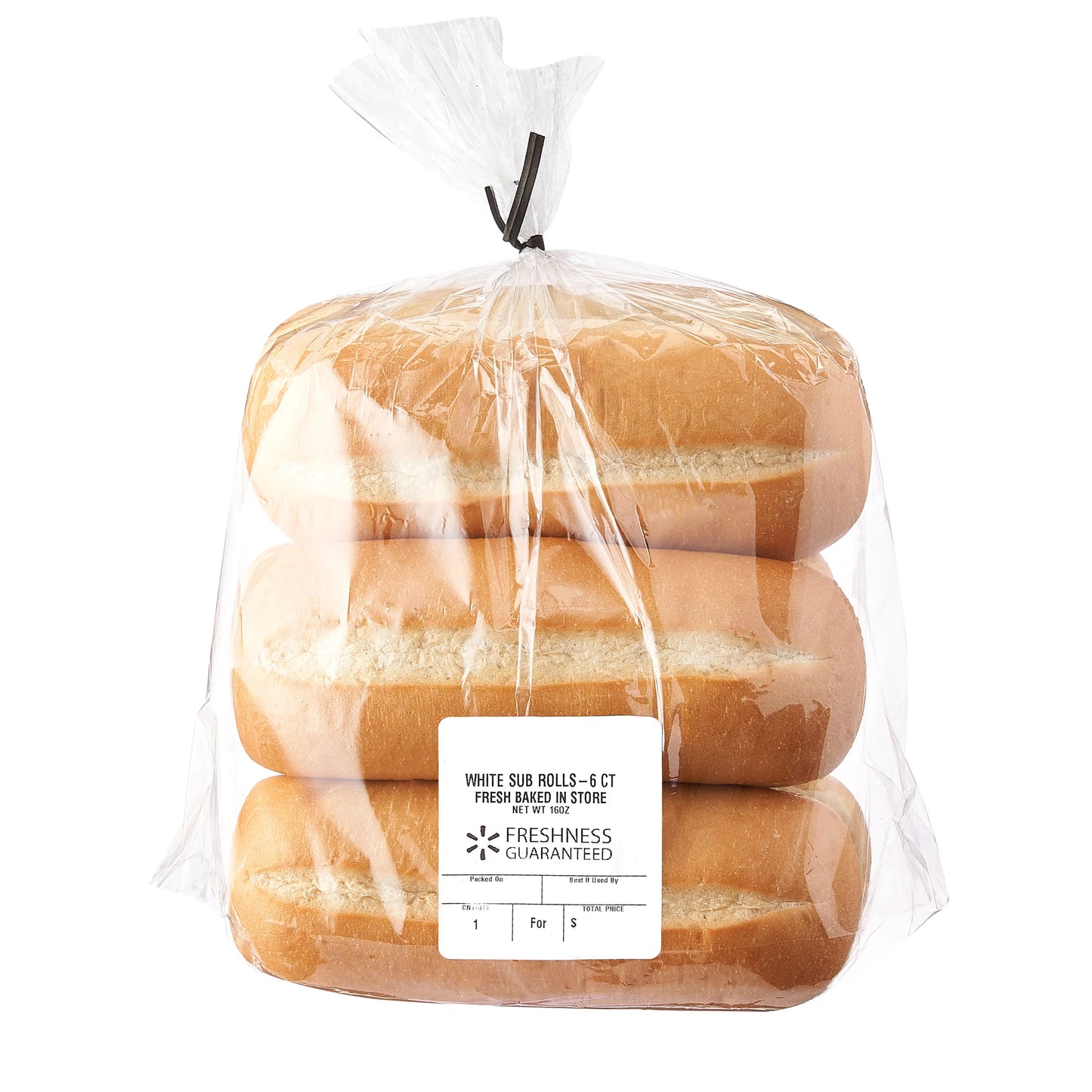 Freshness Guaranteed White Sub Rolls, 16 oz, 6 Count