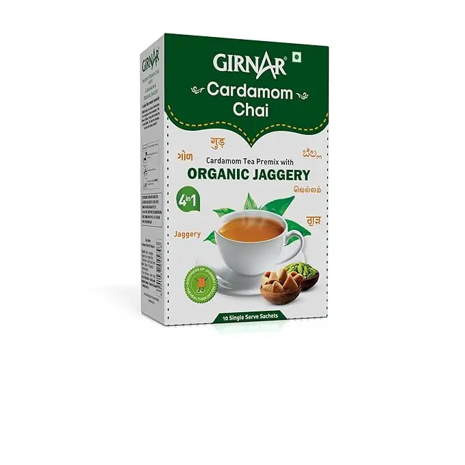 Girnar Instant Cardamom Chai Premix With Organic Jaggery - 10 Sachets