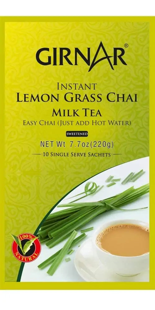 Girnar Instant Tea Premix (SWEETENED)- Lemon Grass (10 Sachets)