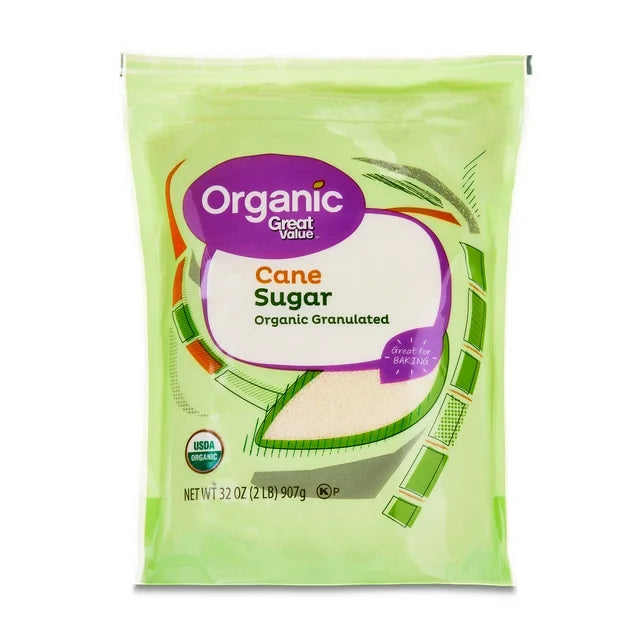 Great Value Organic Granulated Cane Sugar - 2 LB