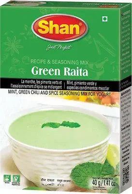 Shan Green Raita - Yogurt Seasoning Mix 40 gm box