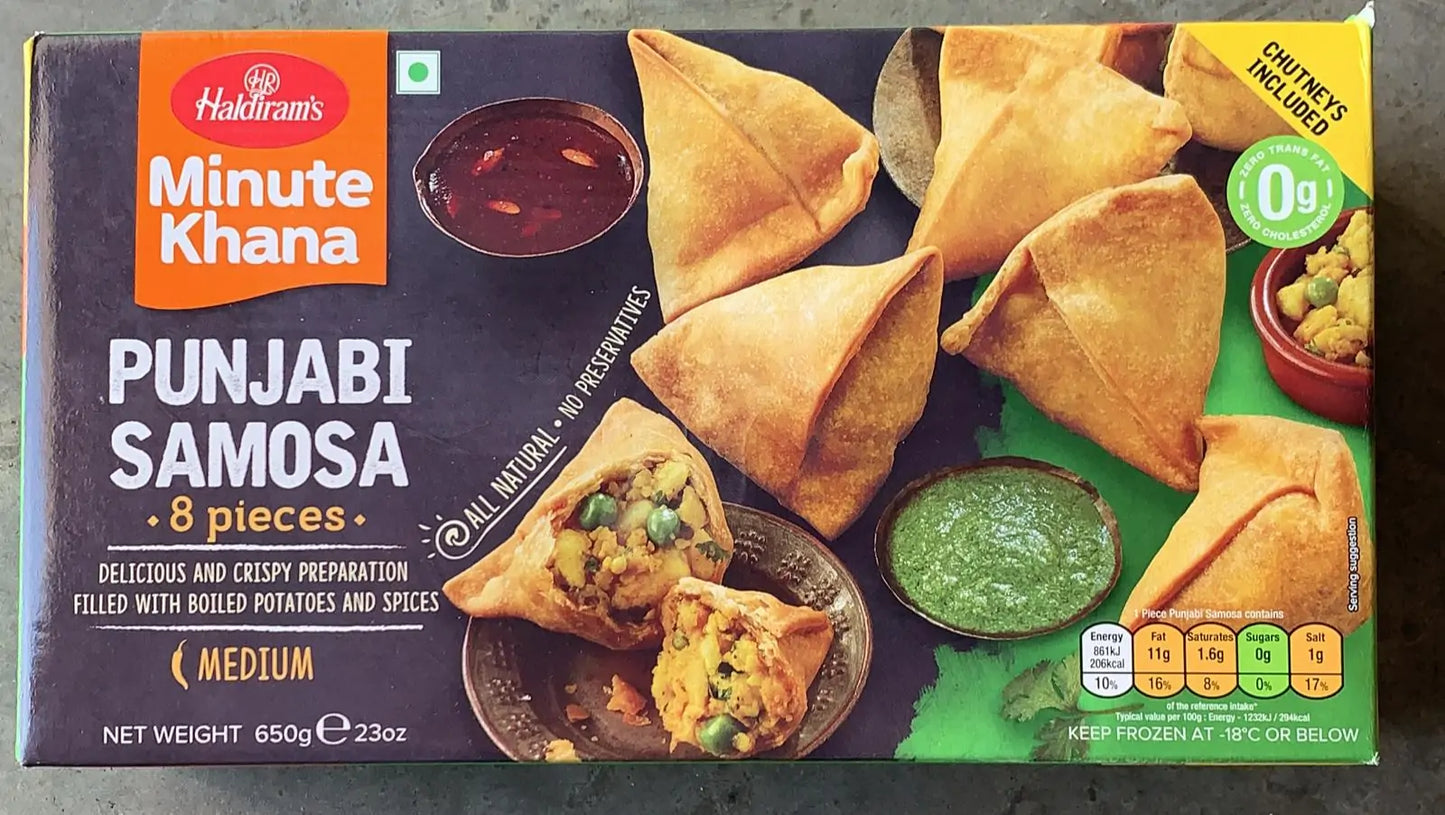 Haldiram Punjabi Samosa (650 GM)-8 PCS