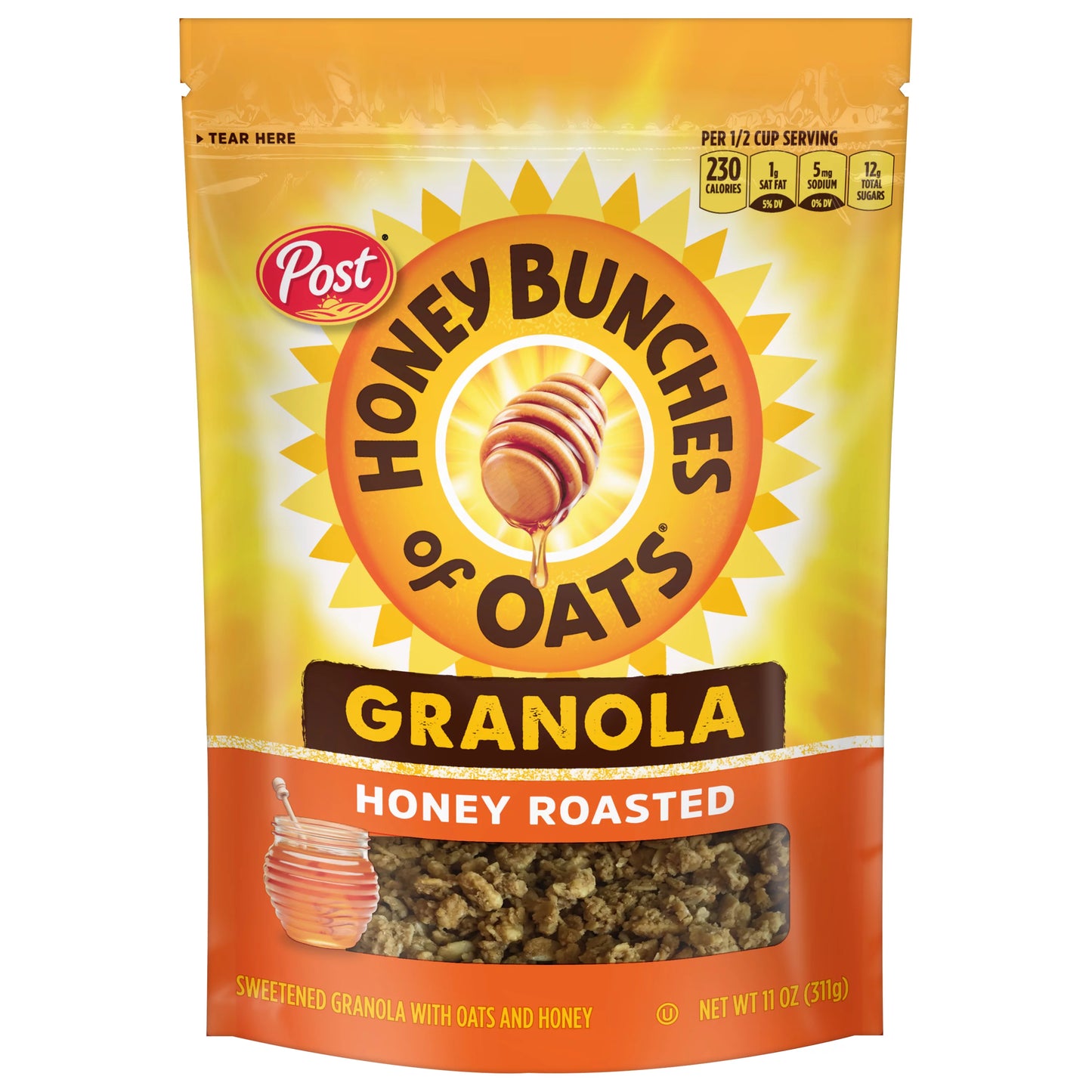 Honey Bunches of Oats Honey Granola, Honey Roasted, 11oz