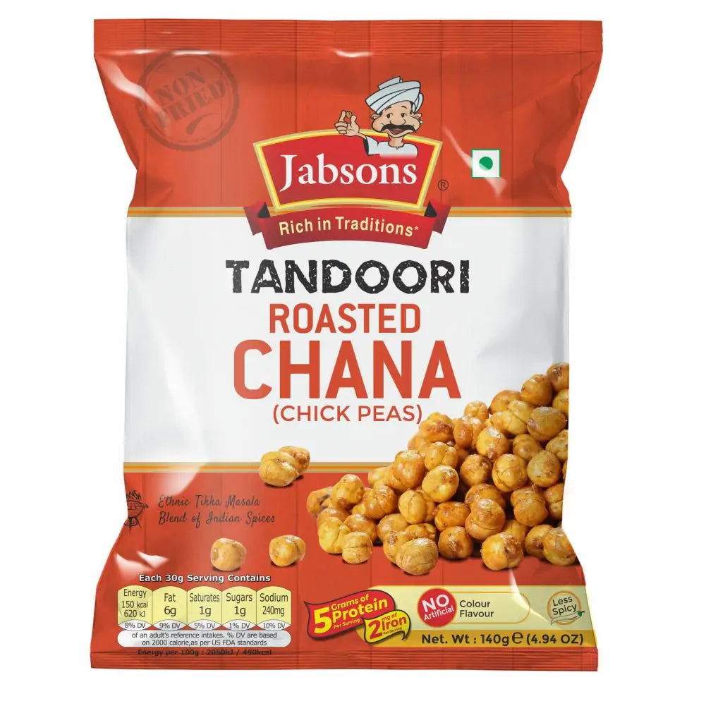 Jabsons Roasted Chana (Tandoori)- 4.94 OZ (140 GM)