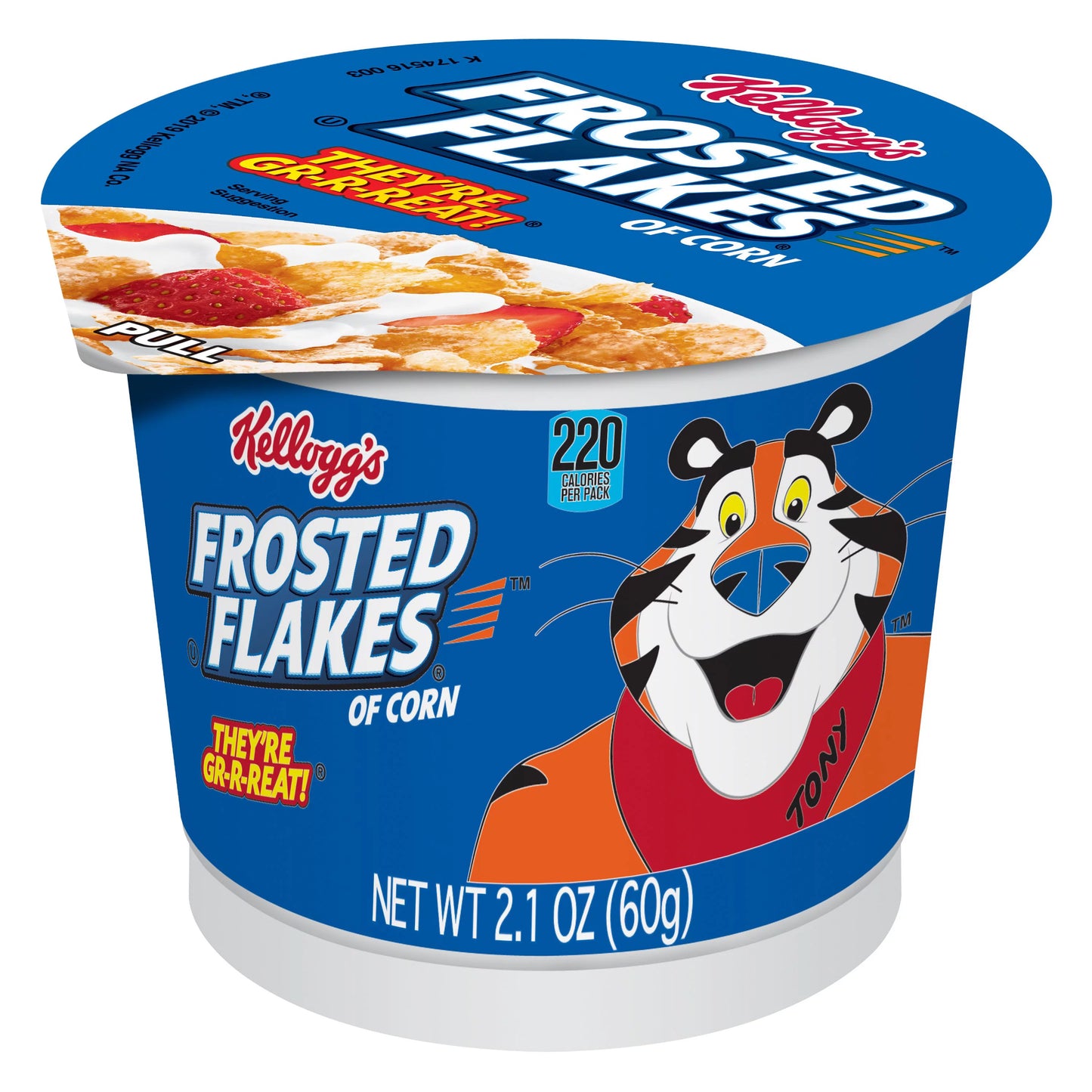 Kellogg's Frosted Flakes Breakfast Cereal Cup, Original, 2.1 Oz, Cup