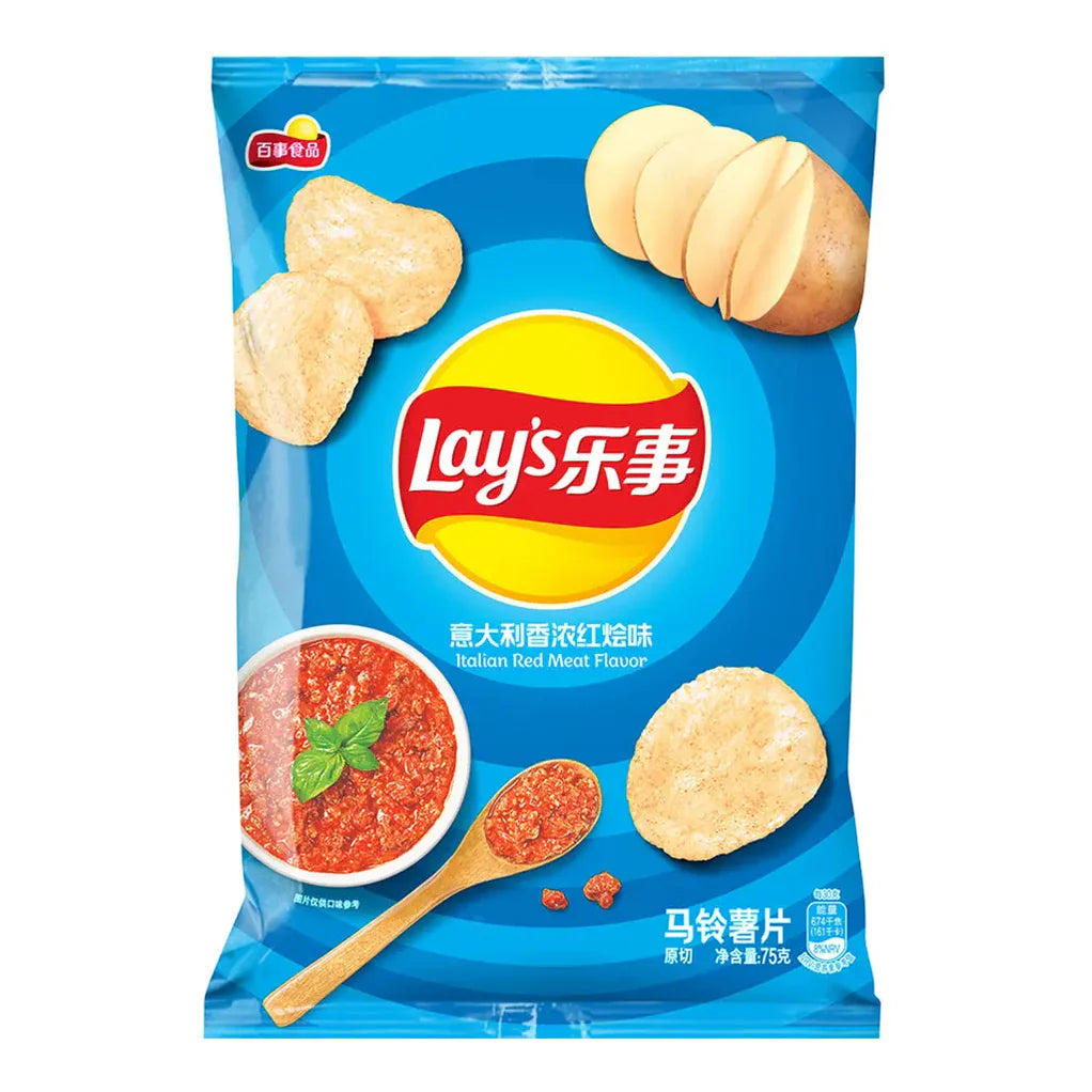Lay's Italian Red Meat Flavor Potato Chips 70gm
