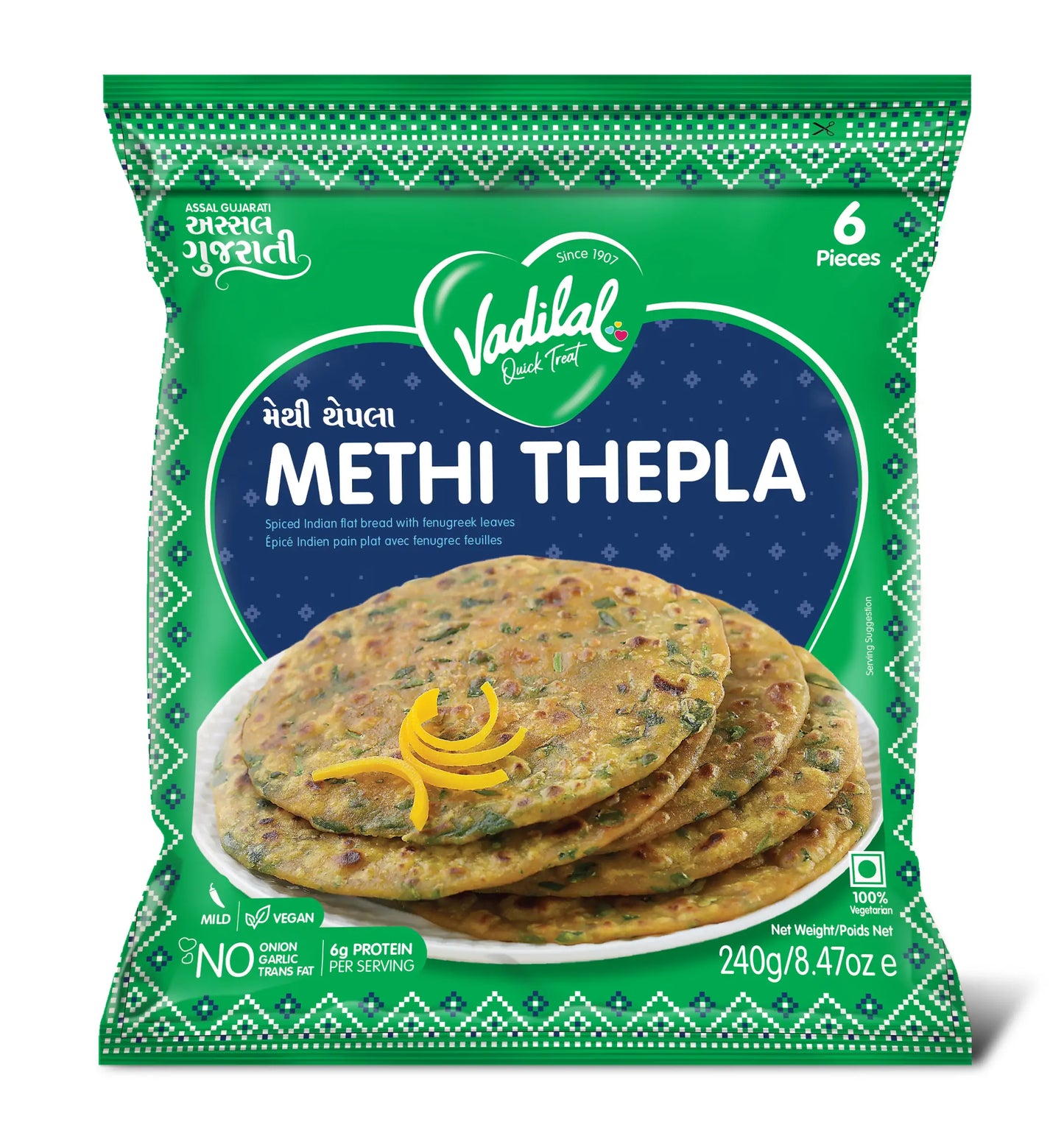 Vadilal Methi Thepla - 6 PCS