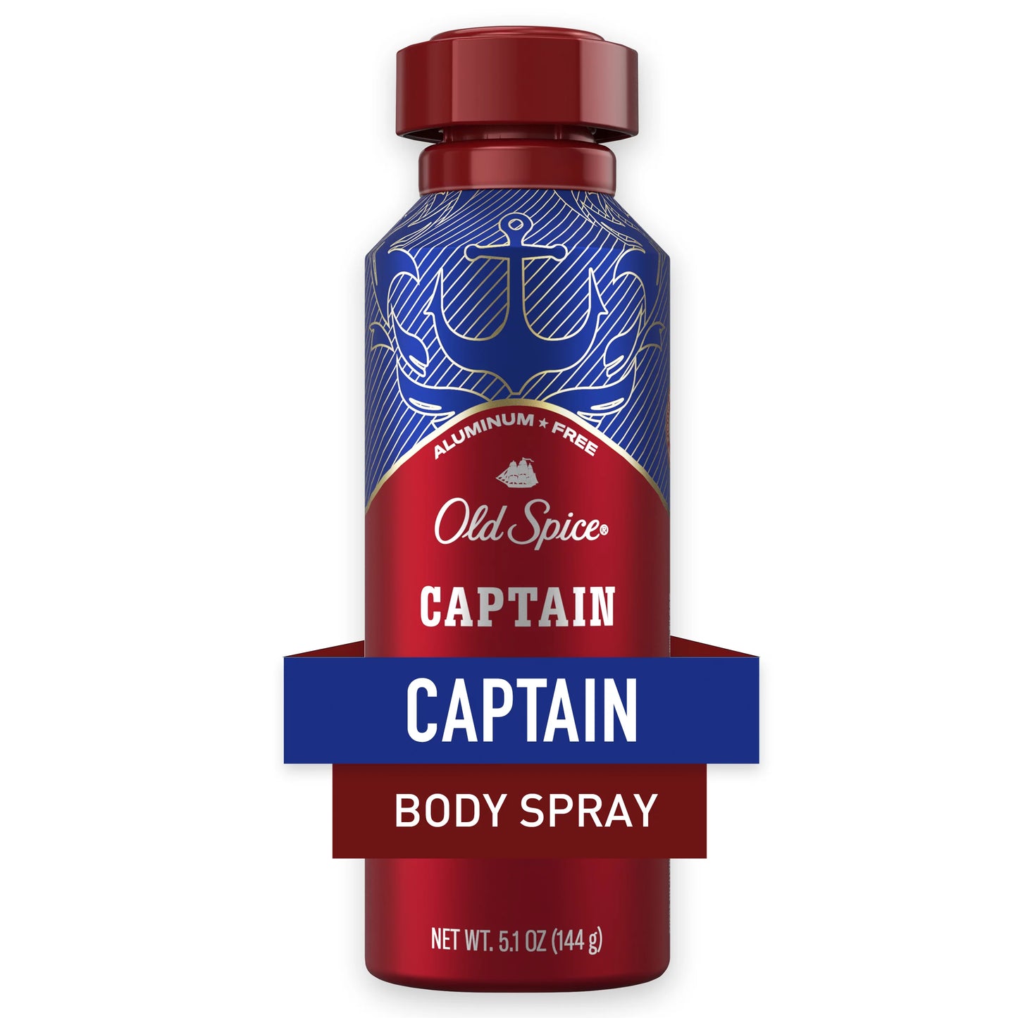 Old Spice Men's Body Spray Aluminum Free Captain, 5.1oz