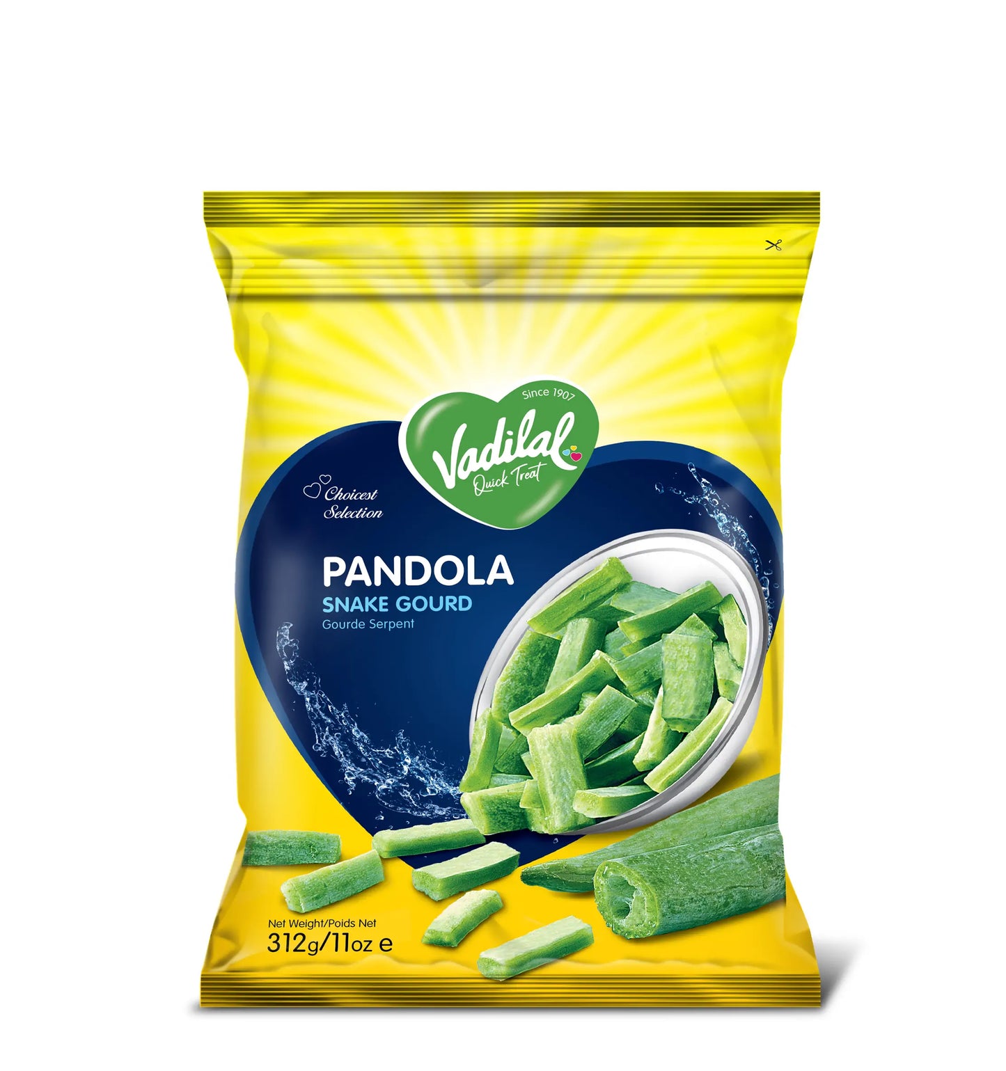 Vadilal Frozen Snake Gourd (PANDOLA) - 11 OZ (312 GM)