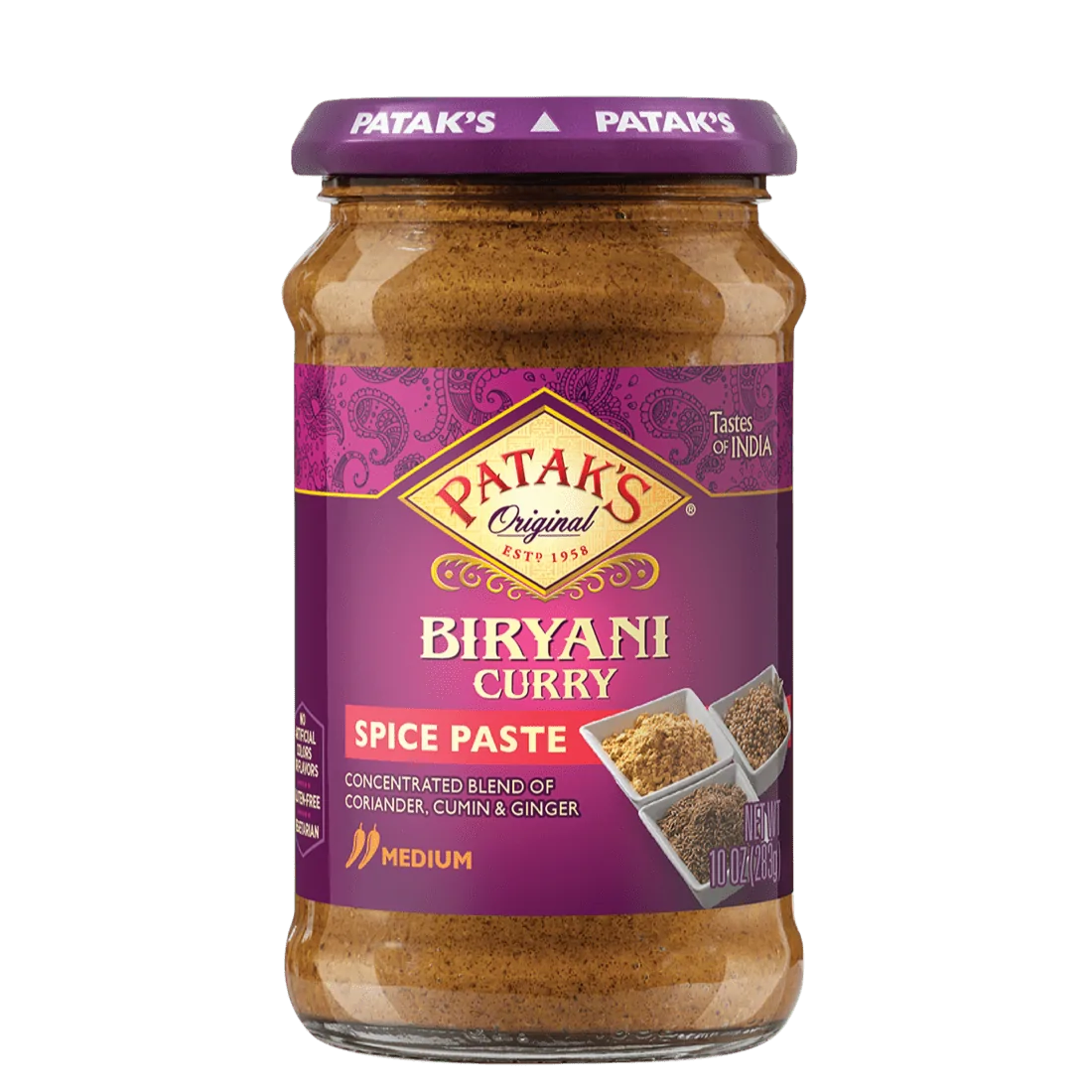 Patak's Biryani Curry Spice Paste (MEDIUM) - 10 OZ