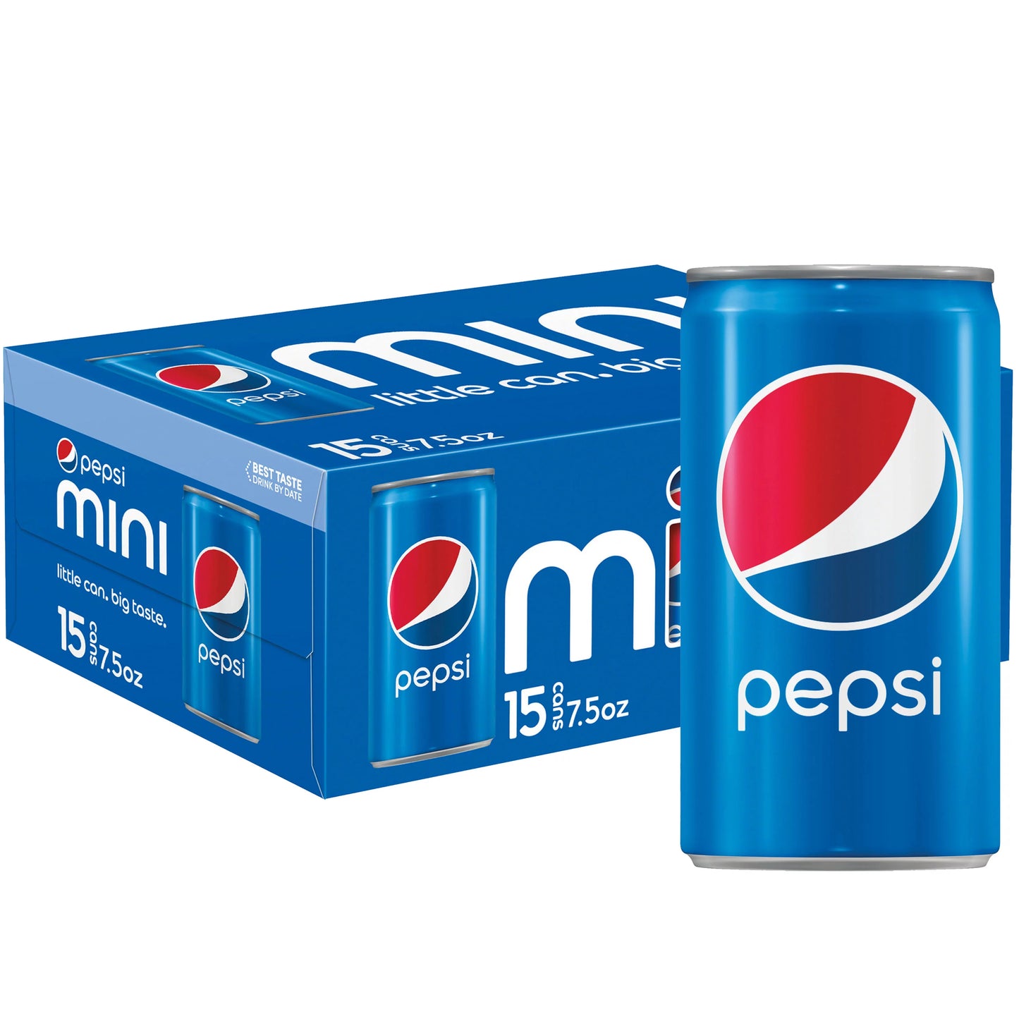 Pepsi Cola Soda Pop, 7.5 fl oz, 15 Pack Cans