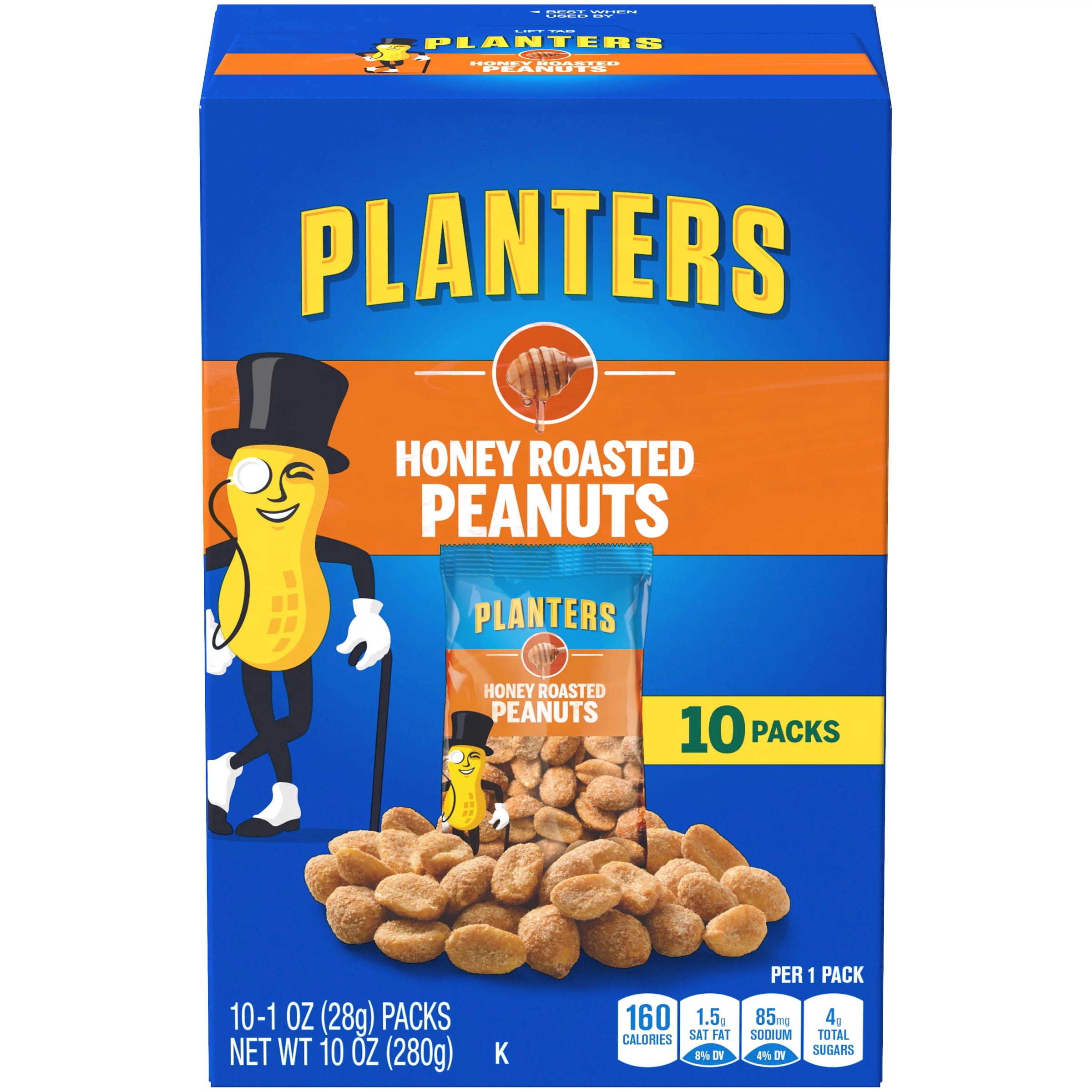 Planters Honey Roasted Peanuts, 10 ct Box, 1 oz Packs– Fresh Central