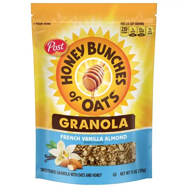 Post Honey Bunches of Oats French Vanilla Almond Granola, 11 oz