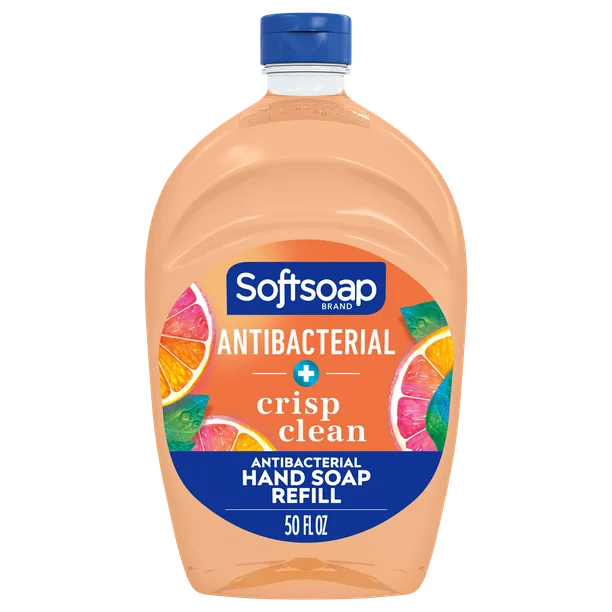 Softsoap Antibacterial Liquid Hand Soap Refill, Crisp Clean, 50 oz