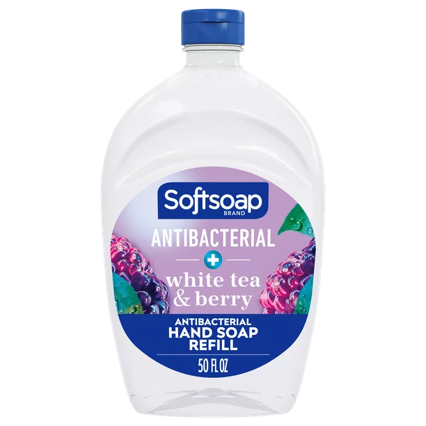 Softsoap Antibacterial Liquid Hand Soap Refill, White Tea and Berry, 50 oz