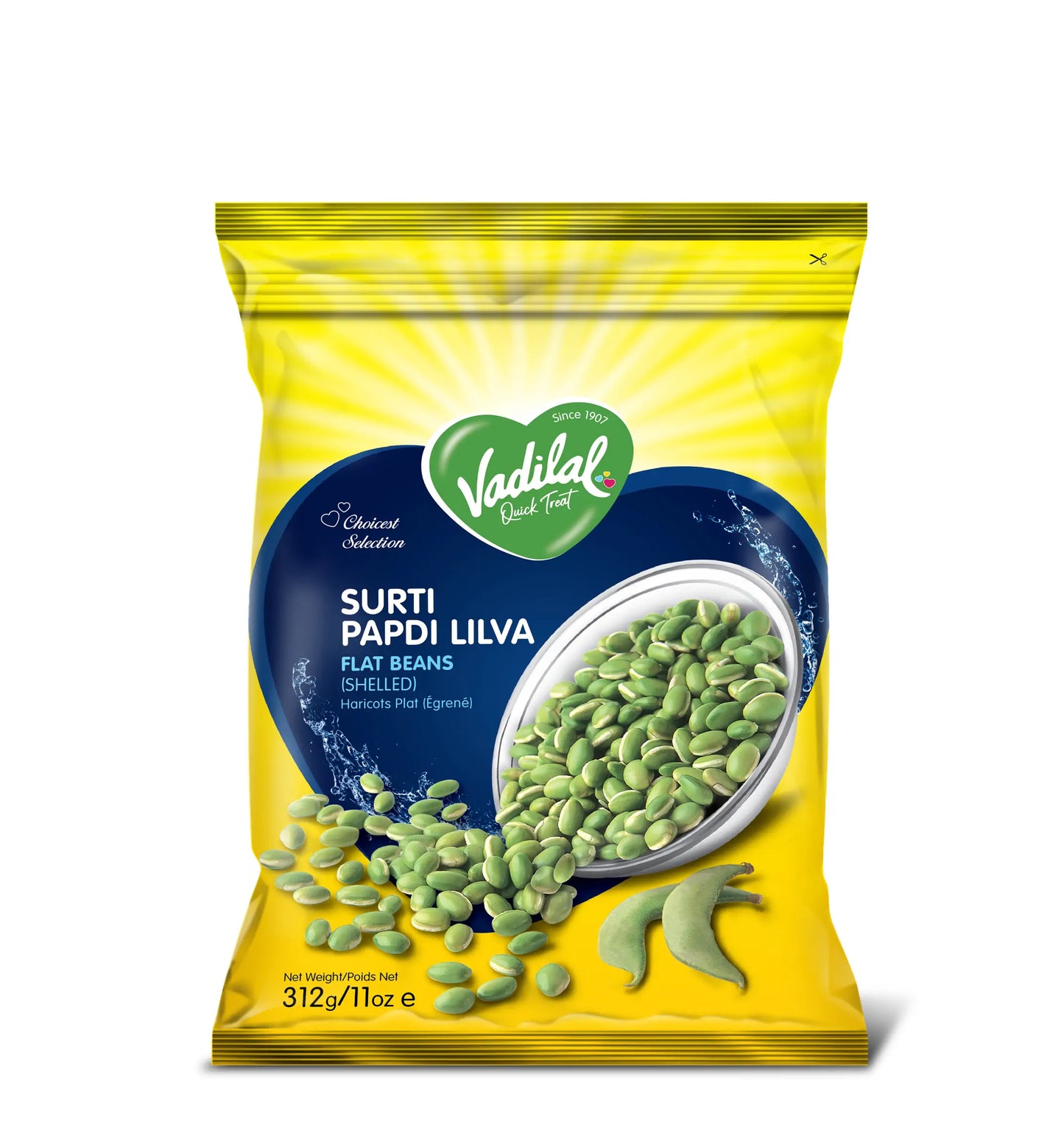Vadilal Frozen Surti Papdi Lilva - 11 OZ (312 GM)