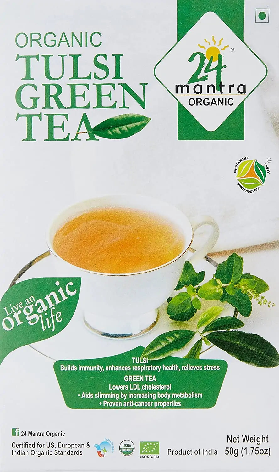 24 Mantra Organic Tulsi Green Tea (50 GM)