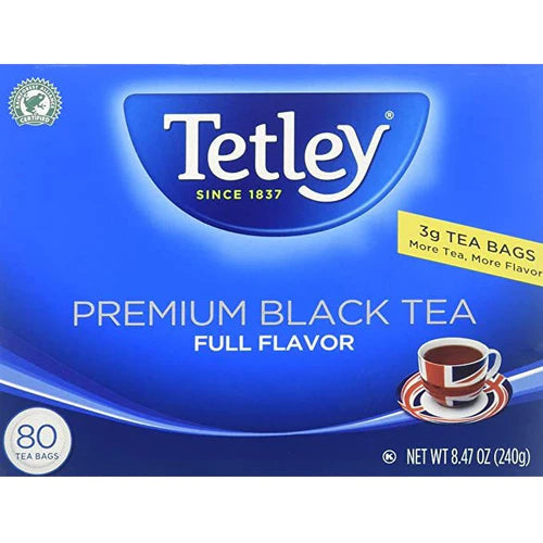 Tetley Premium Black Tea Full Flover (80-Bags)