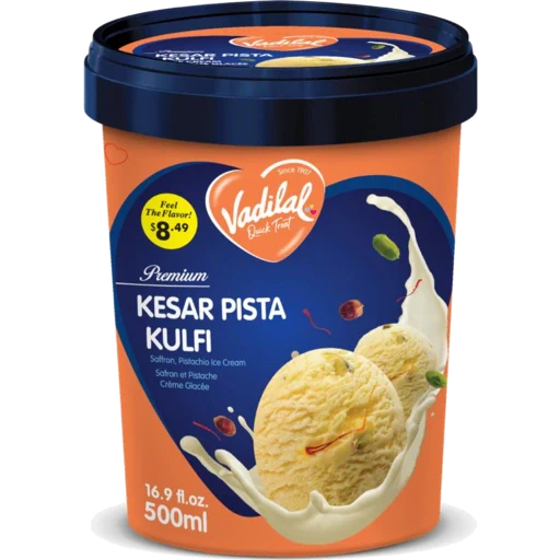 Vadilal Kesar Pista Kulfi 500ml